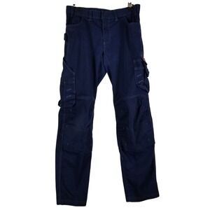 Blaklader FR Workwear Pants Mens 32x34 Navy Blue CAT 2 NFPA 2112 Cargo 1676-1550
